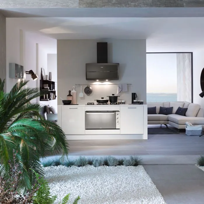 A kitchen area with different kitchen appliances, including an oven for baking and grilling by MVP Appliances